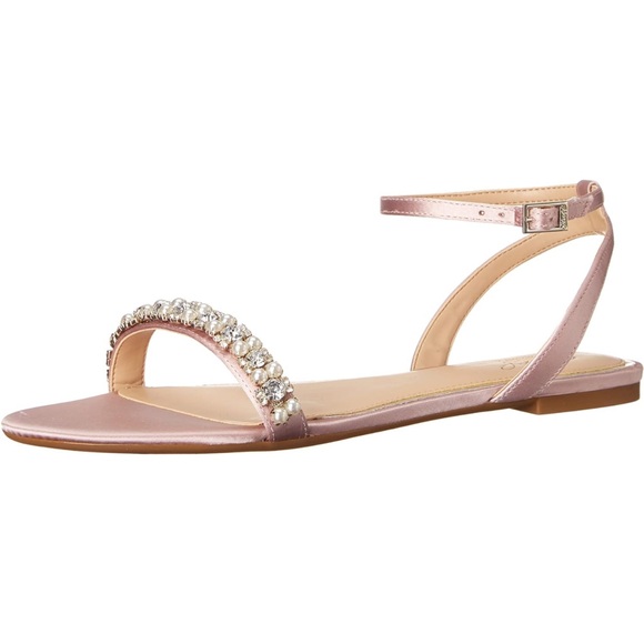 Brand New Jewel Badgley Mischka womens Daria Flat Sandal 7.5 - Picture 8 of 11